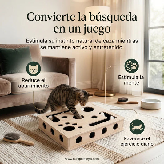 Caja de Juego Interactiva para Gatos